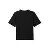 Puma American Retro Letter Logo Print Crew Neck Pullover Short Sleeve T-Shirt Women T-Shirts Black 676682-01