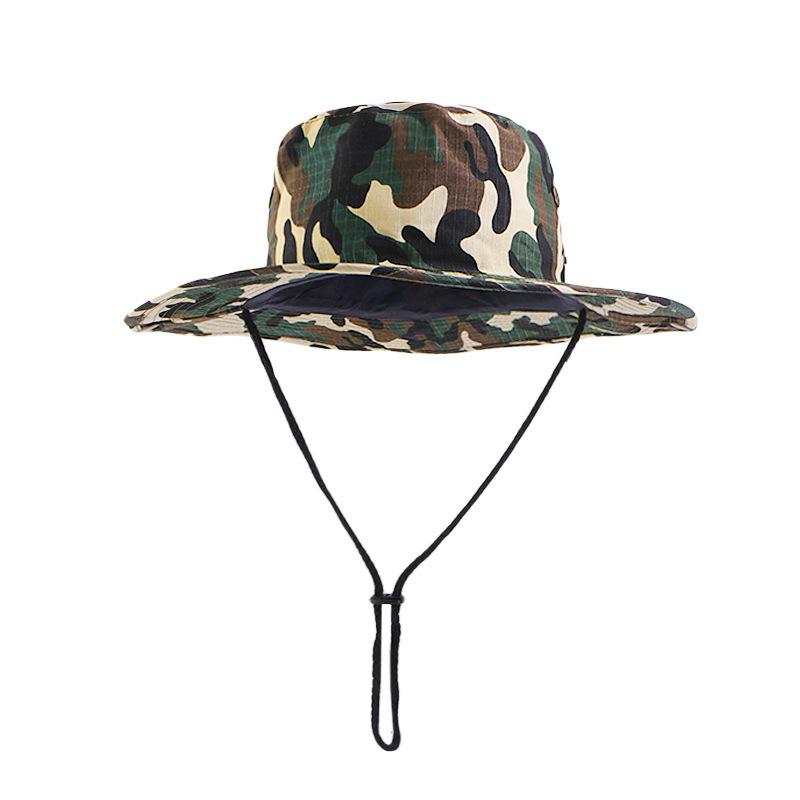 Outdoor Sunscreen Sunscreen Basin Hat Wide Brim Mountaineering Hat Foldable Hiking Sunscreen Bucket Hat JDPM-