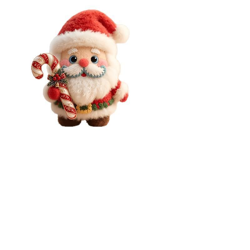 8/16/24Pcs Christmas Wooden Gingerbread Man Santa Claus 2D Flat Pendant Christmas Tree Decoration Perfect Holiday Gift Decor