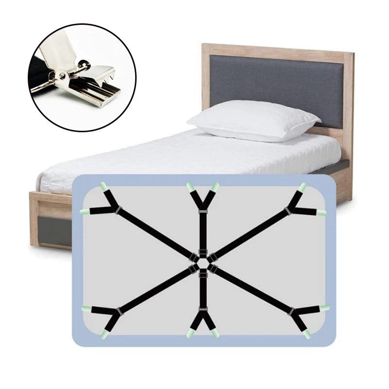 12 Clips Adjustable Elastic Bed Sheet Holder Mattress Clip Fasteners Cover Blankets Non-Slip Fixing Strap Grippers