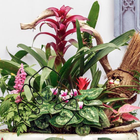 Stojan na rostliny ve tvaru monstery, odolný proti korozi, jednoduchá instalace, podpěra pro květináče, kůl ve tvaru květiny