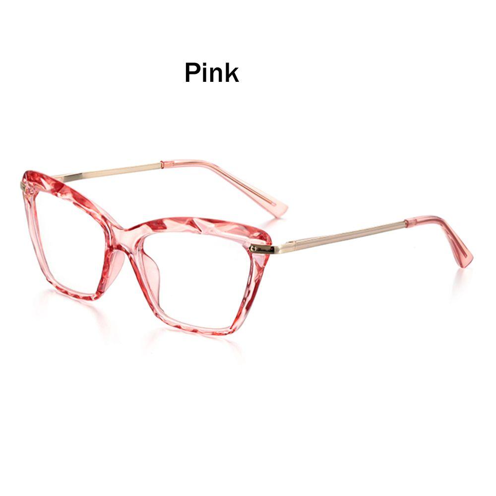 Be Equipped with Myopia Glasses Women's Eyeglass Frame Faceted Crystal Eyeglasses Cat Eye Glasses Frame Square Glasses Frame