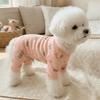 Cartoon Printed Dog Base Coat Warm Dog Jumpsuit Cute Dog Home Clothing  Casual Wear