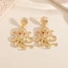 Fashionable Ocean Style Octopus Style Earrings Exaggerated Design Holiday Earrings
