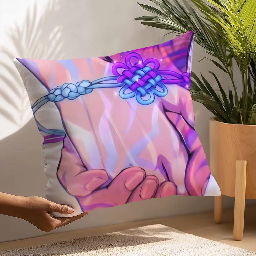 K-kpop D-Demon H-Hunters Pillow Covers Cushion Cover Cartoon Double-sided Print Square Pillow Living Room Decoration Pillowcase