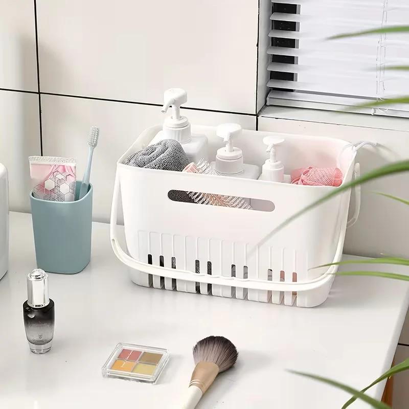 Top Quality Portable Shower Caddy Multi-Functional Stackable Plastic Storage Basket with Handles Suitable for Bathroom Organizer