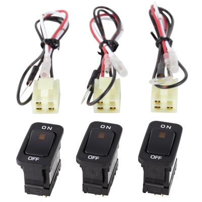 Ihara Electronics Industry IS-540 Car Seesaw Switch LED Illuminated [ON-OFF] (Hino Dutro with Harness) Set of 3