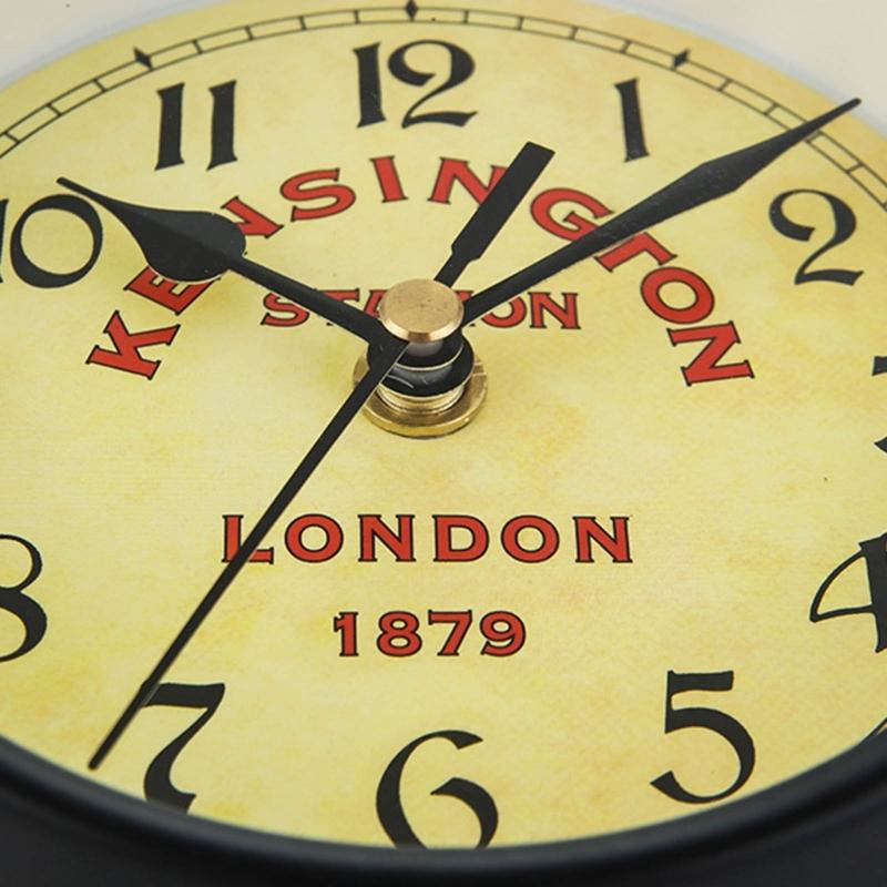 Vintage Double Side Silent Wall Clock Decorative Clock Party Decoration Supplies for Home Festival Indoor Outdoor