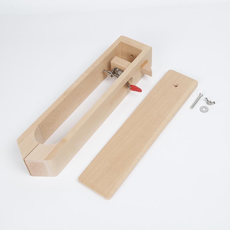 Sheng Yi Chuang Hand-Stitched Leather Clamp: Medium Beech Wood Auxiliary Tool for Leather Sewing