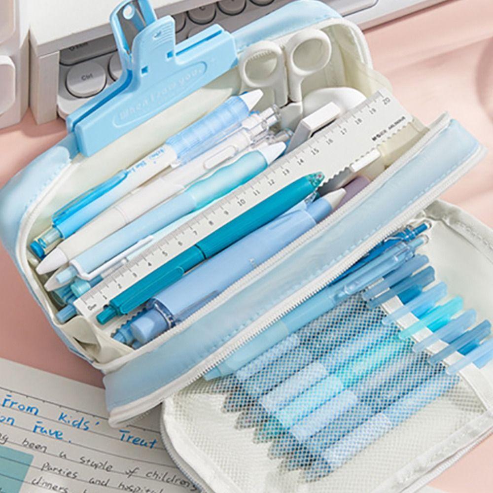 Large Opening Design Pencil Case Large Capacity Stationery Organizer Pen Box  School Office
