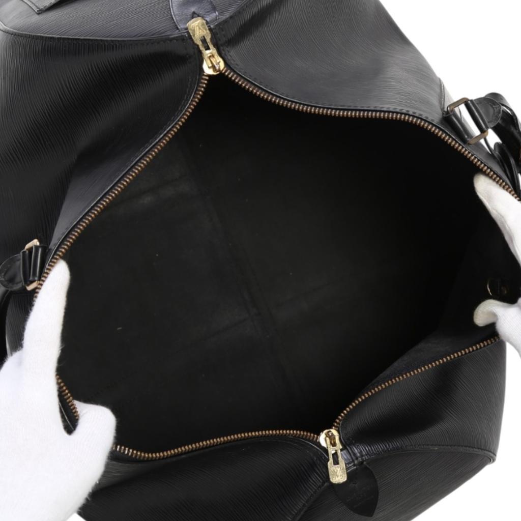 LOUIS VUITTON Epi Kiepol 50 Boston bag Epi Leather black unisex M42962 Used