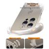 IPhone 16 Pro-ს ქეისი - თავსებადი iPhone 15-თან, ტიტანის ფერი, ულტრა თხელი, მქრქალი გამჭვირვალე, პრემიუმ შეგრძნება