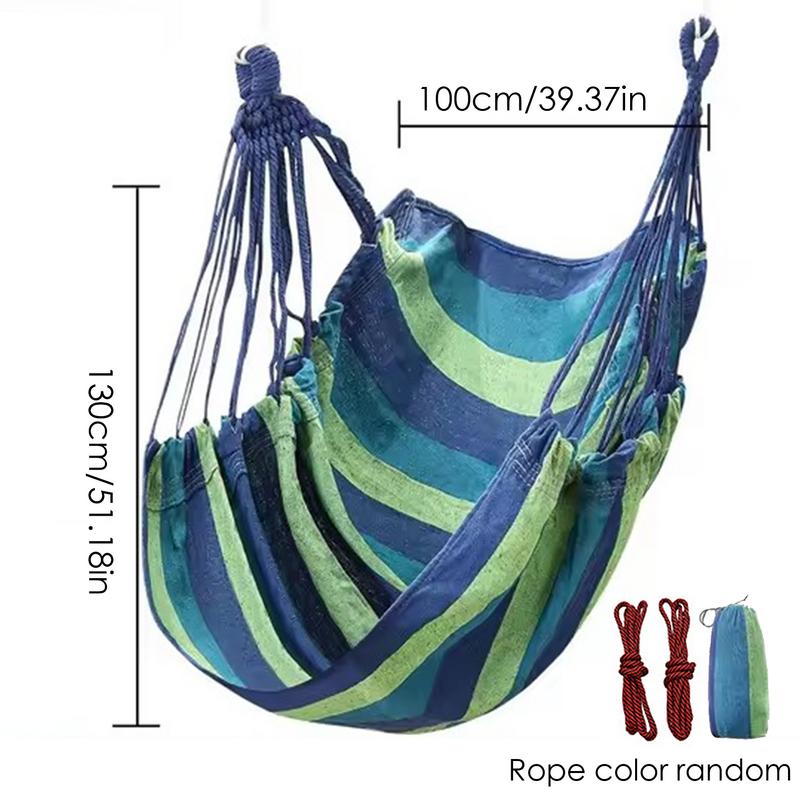 Outdoor Swing Hammock Chair Canvas Indoor Swing Chair Max 500 Lbs Thicken Swing Chair For Dormitory College Students Enlarged