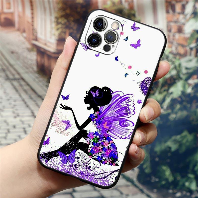 Butterfly Love Beautiful Phone Case For Apple iPhone 16 15 14 13 12 11 Pro Max XR XS Max 7 8 Plus SE2 Back Cover Silicone Cases