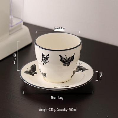 LISM Ceramic Coffee Mug & Saucer Set