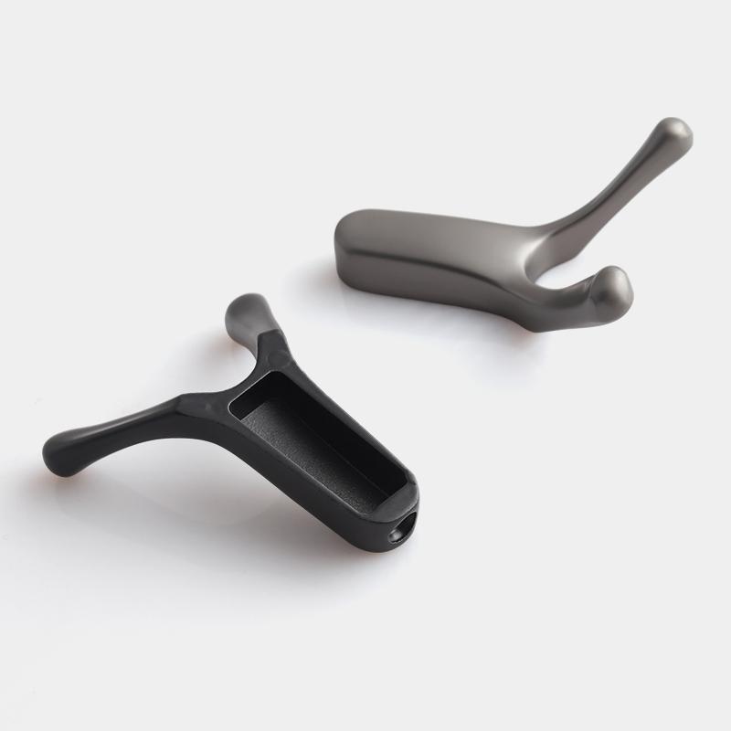 Oukali Furniture Modern Bathroom Black Cloths Hat Solid Metal Wall Hooks