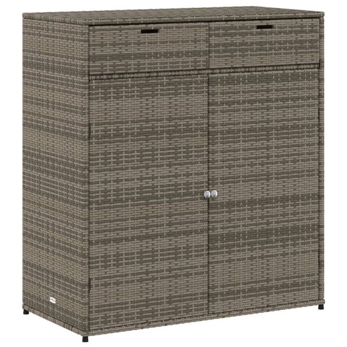 VidaXL Garden Storage Cabinet, Patio Organizer with Door, Outdoor Furniture Backyard, Grey 365565
