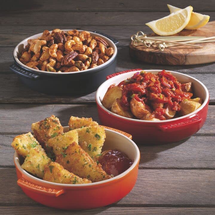 Le Creuset 14cm Rainbow Deep Tapas Dish, Heat and Cold Resistant, Microwave and Oven Safe, Set of 5, Oven Dish, Heat-Resistant Dish, Gratin Dish [Offi