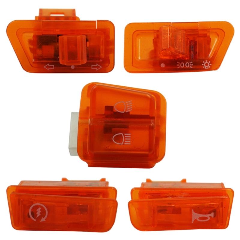 For Scooters Motorcycle Switch Button Kit with Headlight Turn Signal Horn Dimming Option Accessories Easy Installation