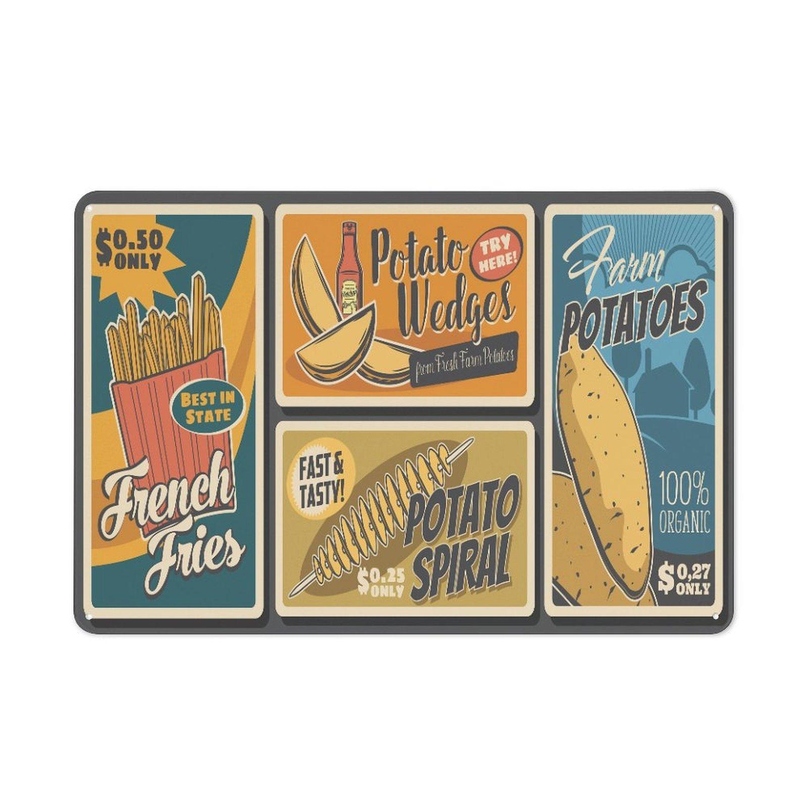 

One Pack Horizontal Retro Metal Tin Wall Art 2030cm 3040cm Vintage Wall Poster For Home Bar Cafe Garage Kitchen Living Room Use 20*30CM