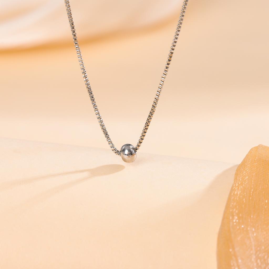New Fashion Simple Ball 925 Sterling Silver Pendant Necklaces XL153