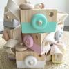Baby Building Blocks 1 Piece Wooden Baby Toy Fashion Camera Wooden Pendant Montessori Kids Toy Wooden DIY Gift Care Gift