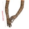 Eleganti Guanti Lunghi in Rete con Stampa Leopardata Accessorio Cosplay Guanti Lunghi Elasticizzati fino al Gomito per Feste da Ballo ed Eventi di Ballo