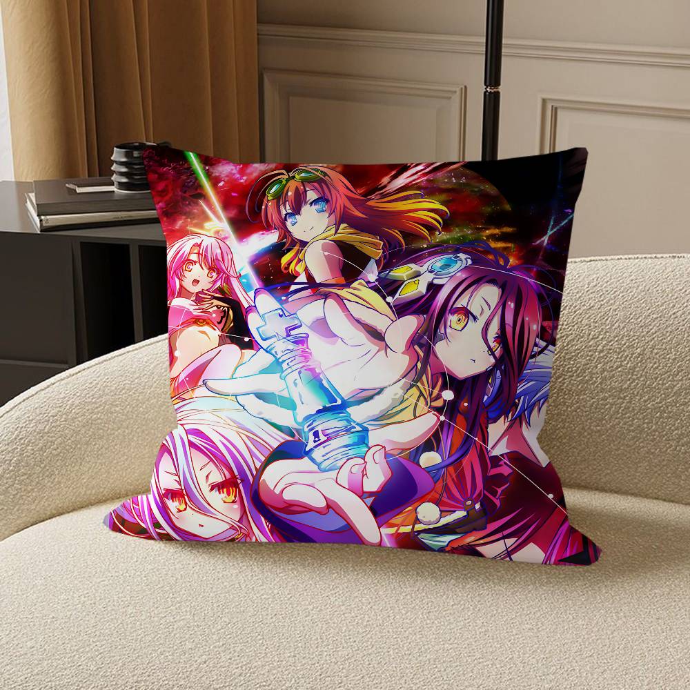 Аниме N-No Game No Life наволочка на подушку чехол на диванную подушку украшение для дома и комнаты детский подарок 12x12Inch