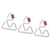 3 Pcs Outdoor Stainless Steel Hook Triangular Hanger Safety Clip Anti Slide Multifunctional for Camping Hiking L
