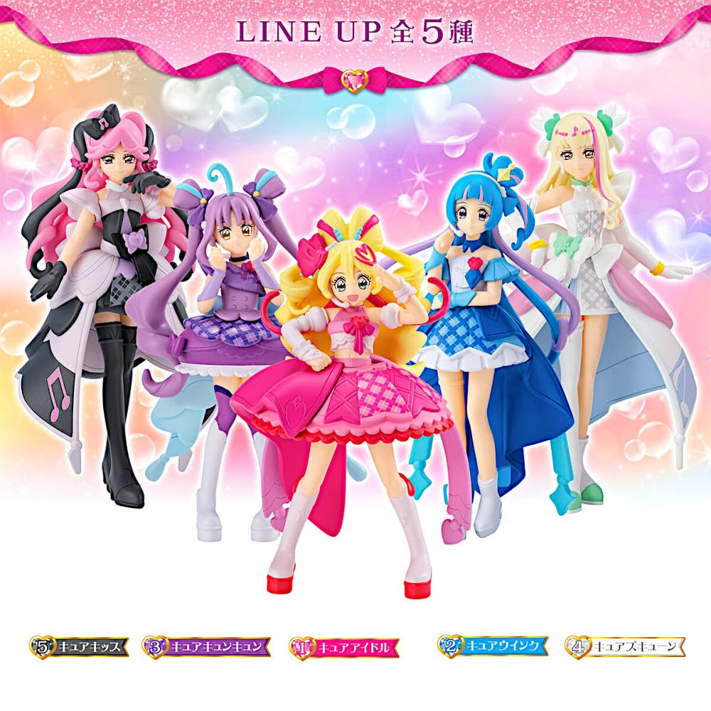 Kimi To Idol Cutie All 5 Types PreCure Figures, [Full Complete]