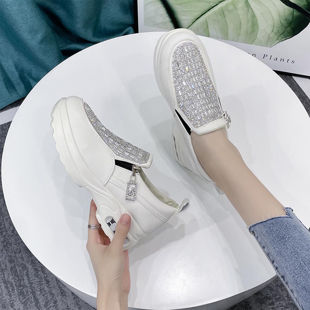 Running Sport Shoes  Thick Bottom Crystal  Casual Shoes