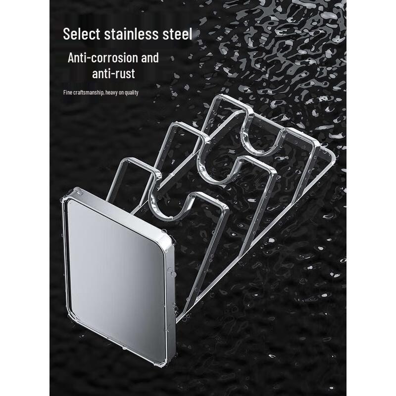 HANDUNYOU 3-stufiges Aufbewahrungsgestell für Edelstahltopfdeckel