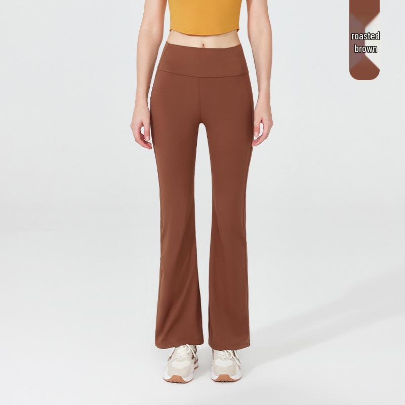 

Женские брюки клеш для йоги с высокой талией и эффектом лифтинга бедер, с накладными карманами, 2025 Medium