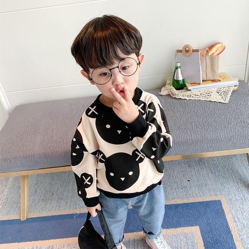 Korean Kids Thin Sweatshirt Spring Autumn Fashionable Top For Boys And Girls Casual Trendy Baby Clothes