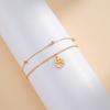 Cazador Stainless Steel Animal Dog Cat Paw Footprint Bracelets for Women Double Chain Bracelets Jewelry Wedding Birthday Gift