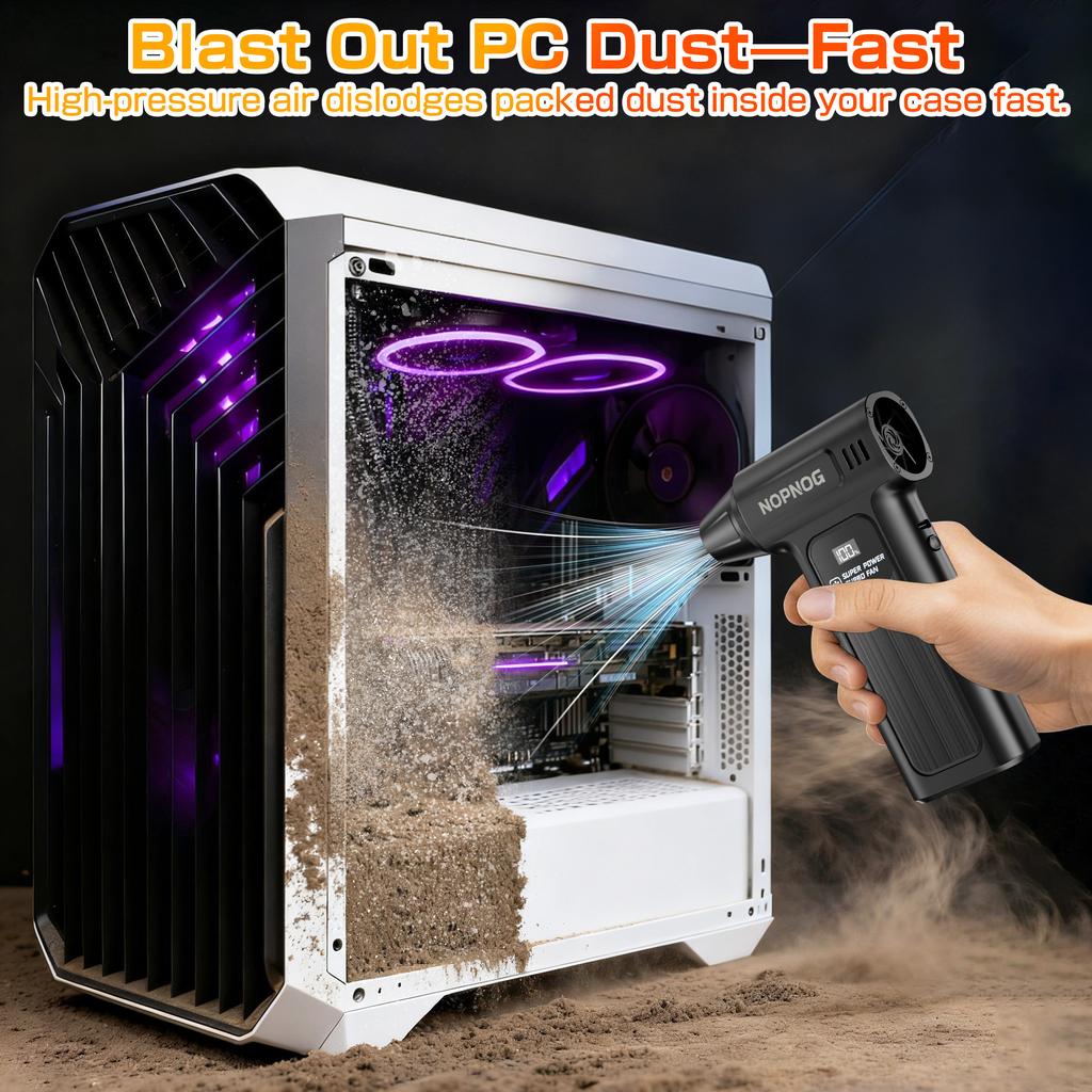 For Car RV Truck Trailer Electric Air Duster Turbo Fan Cleaning Jet Blower Tool Violent Hair Dryer Multifunctional Blowing Snow