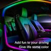 137.8 inch Car Door Frame Ambient Light LED Symphony RGB Atmosphere Decoration Lamp App Control USB Plug Acrylic Strip for SUV