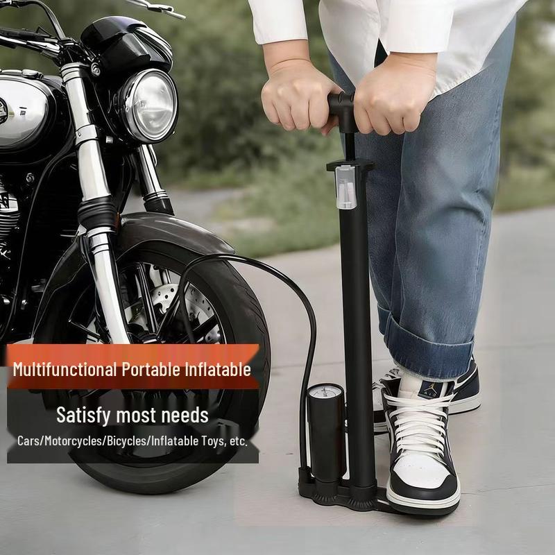 Lishi Portable High-Pressure Bicycle Air Pump with Pressure Gauge
