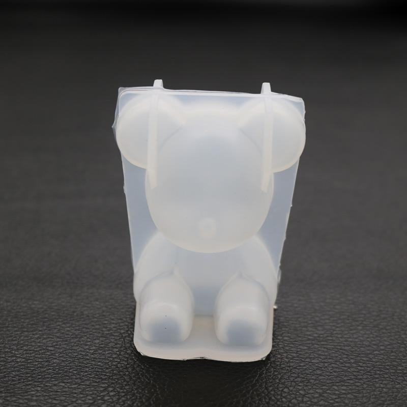 Seifenformen Osterhase Epoxidform Kaninchenform 3D-Nähte Kaninchenform Cartoon Schaukeltisch Spiegel Silikonform Wachsmodell
