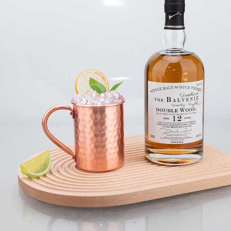 400ml Edelstahl Moskau Mule Becher Handgefertigt Langlebiger Cocktailbecher für Hausbar Trinkgeschirr Geschenkstahl