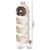 Cartoon Trolley: Movable Multilayer Storage Rack for Snacks, Drinks, and Toys