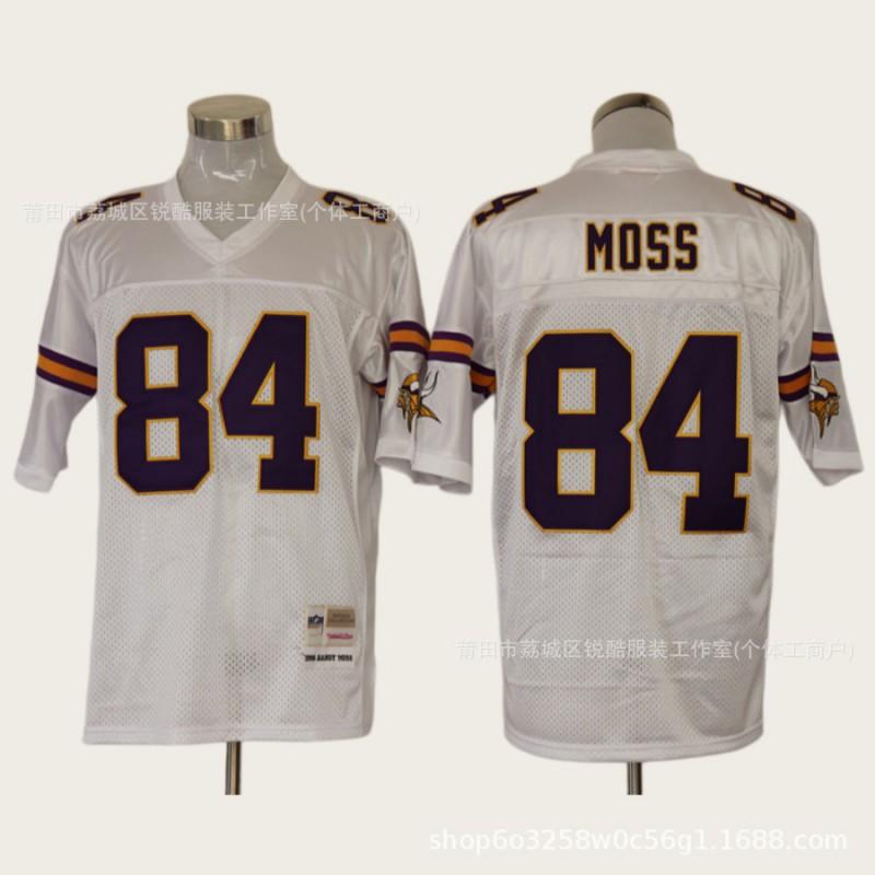 Retro Embroidered Mesh Football Jersey Men Women Viking Team Style Fall Winter Sportswear