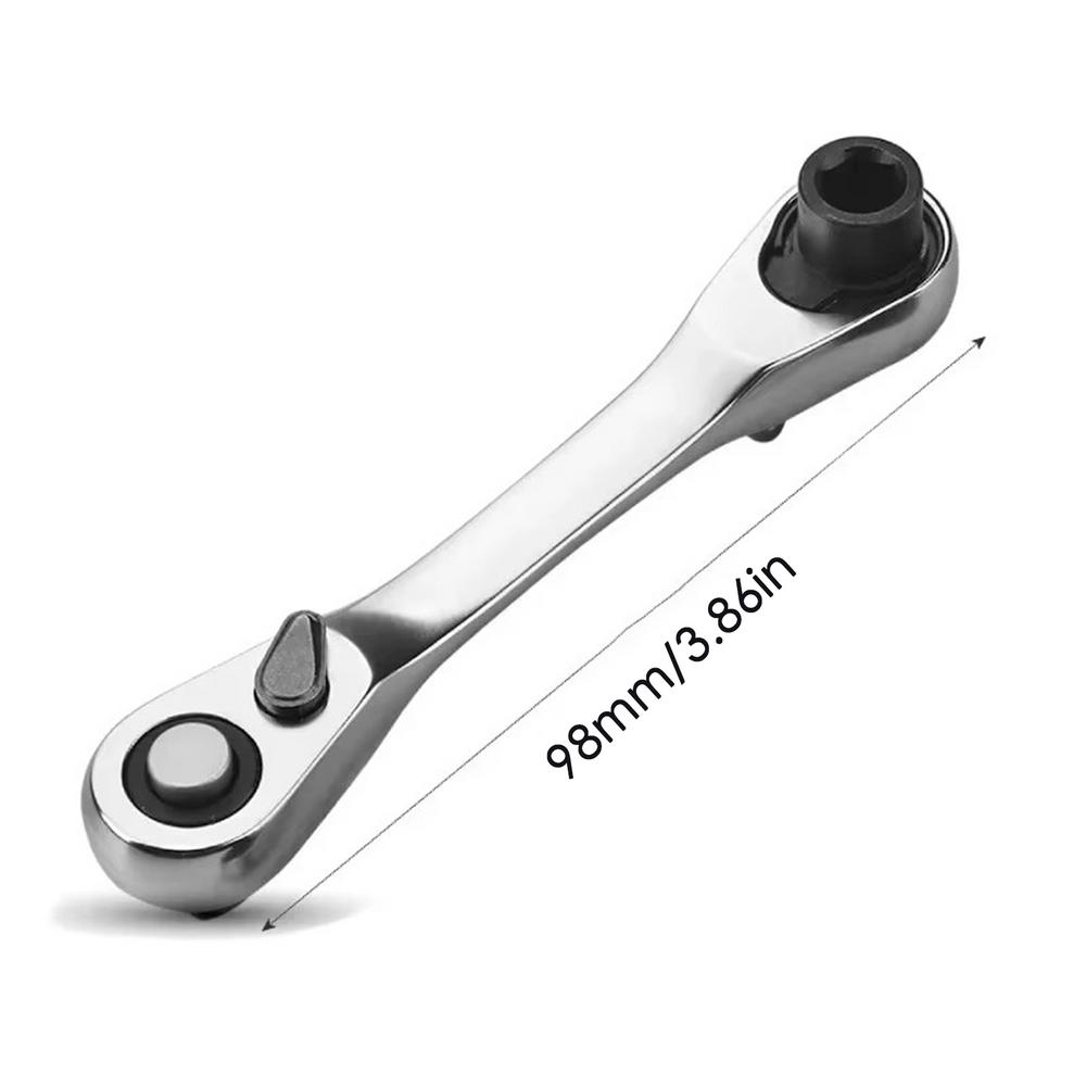 

Торцевые ключи 72-зубцовая многоцелевая трещотка ключ из углеродистой стали вращающаяся трещотка отвертка серебряный