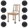 Tennis Ball-Shaped Chair Leg Covers, Felt Socks, Floor Protection, Scratch Prevention, Soundproofing, and Anti-Slip, Set of 8 (Black)