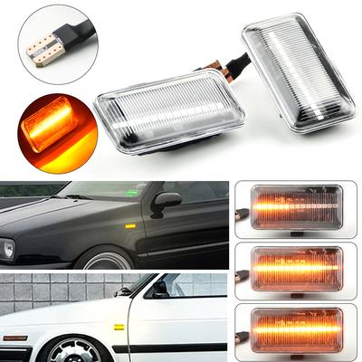 For VW Golf 2 3 Passat B3 Vento Jetta A2 A3 Seat Ibiza 2 Cordoba 1 LED Dynamic Side Marker Turn Signal Light Repeater