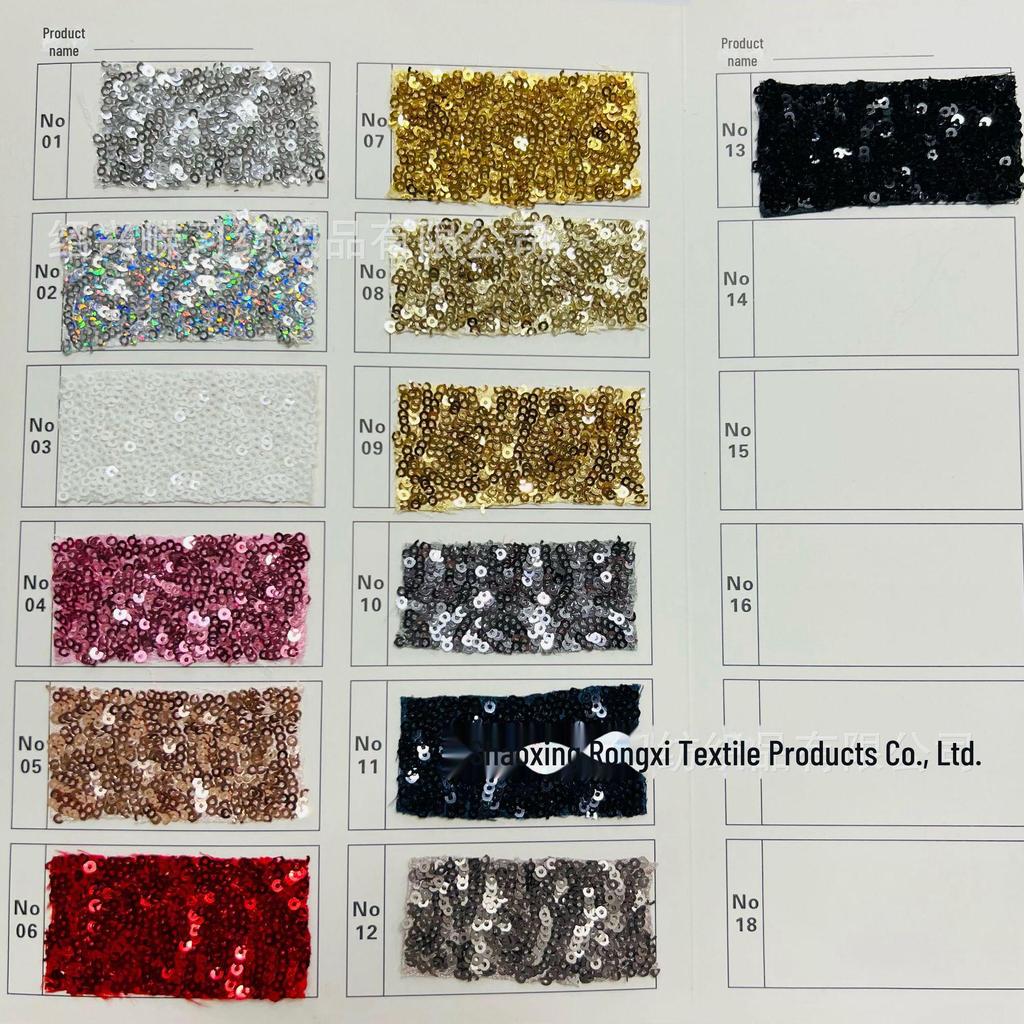 3mm Satin Cloth Sequin Bow Headband, Shoes, and Hats with Embroidered Earthworm Flower Jacket Fabric