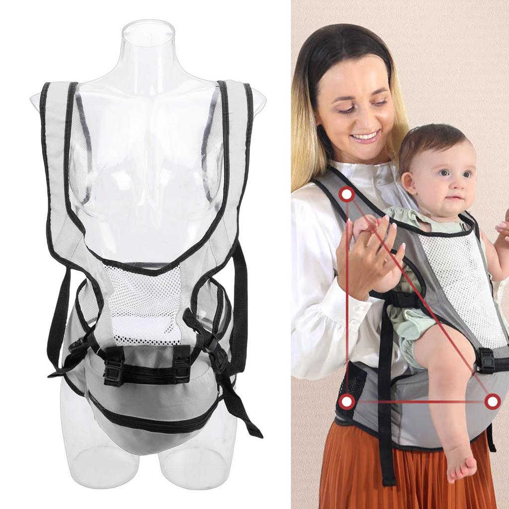 Baby Carrier Ergonomic Lightweight Breathable Comfortable Portable Infant Carrier with Hip Seat for 0-36 Months