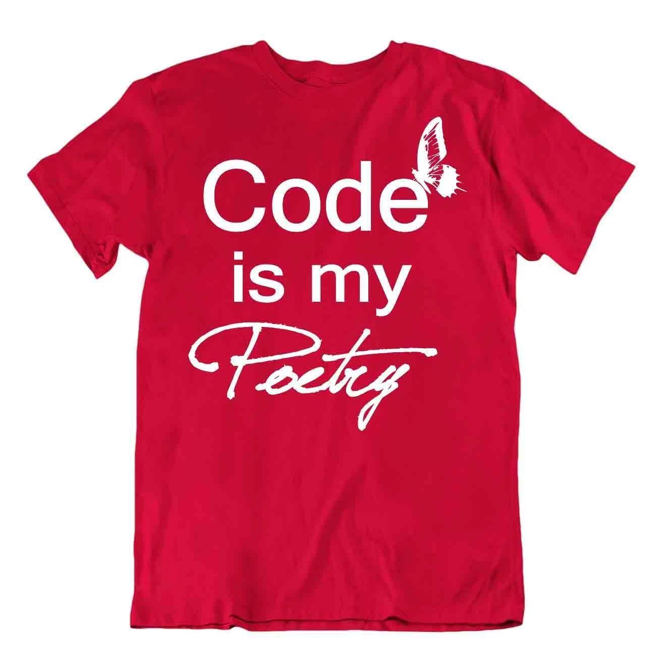Code Is My Poetry Tshirt Programmer T-Shirt Networking Tee Apparel XL