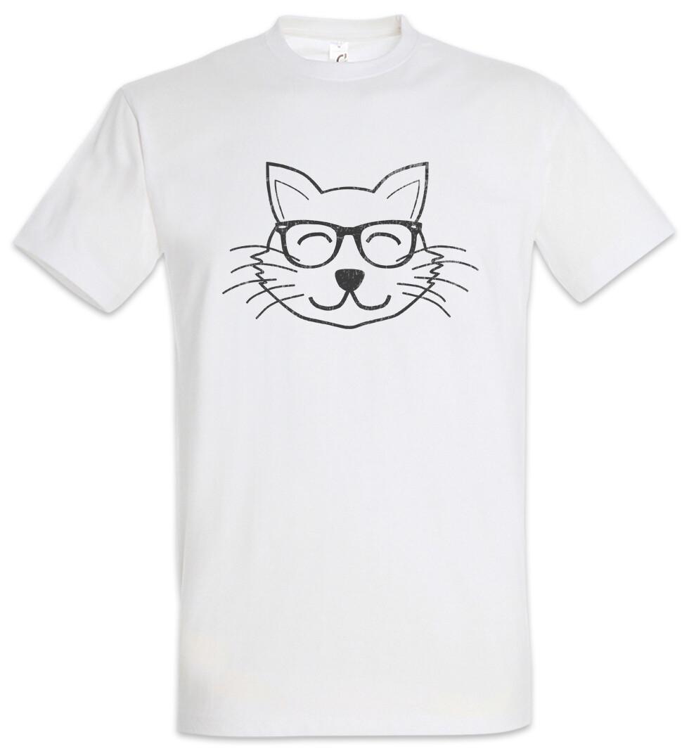 

Nerd Kitty T-Shirt Mens Womens Tees Top Cat Cats Love Addicted Addiction Geek Glasses Scientist XL