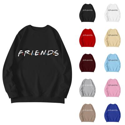 Fashion Women Casual Prined Round Neck Loose Long Sleeve Tops